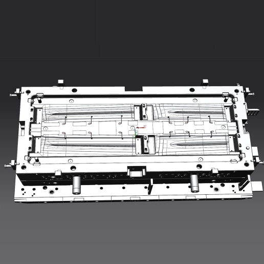 Precision Mold Base Solutions for Automotive Four-Cavity Anti-Scratch Strips(pic1)